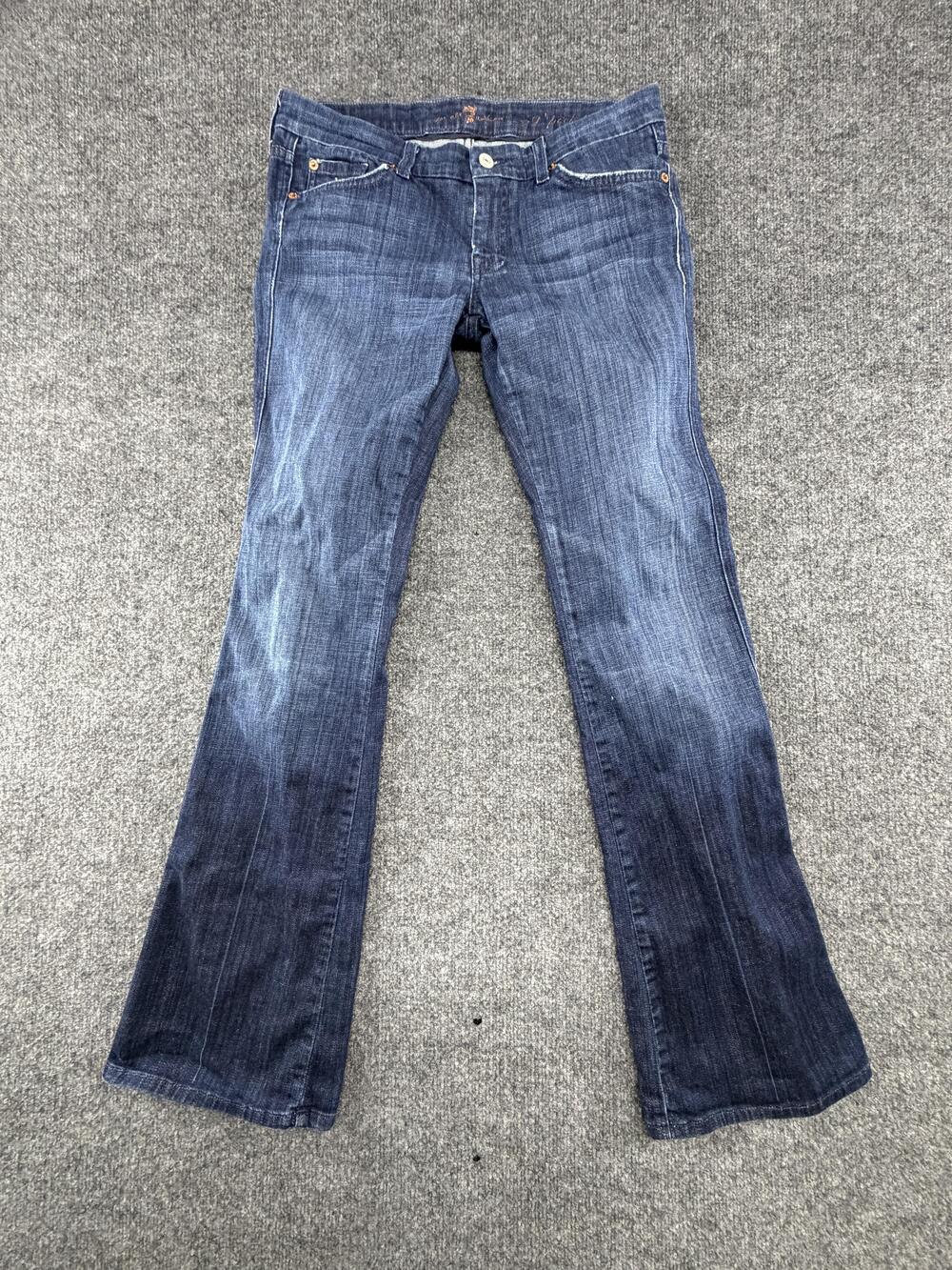 7 For All Mankind A Pocket Jeans Womens 28 Blue Med Wash Low Rise Bootcut 32x33